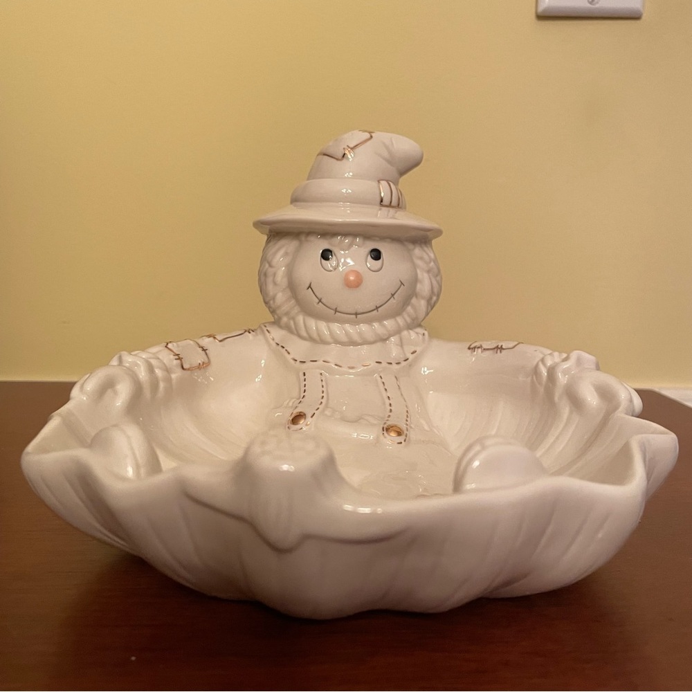 Lenox Halloween or Fall “Scarecrow Bowl” Candy Dish